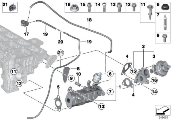 MINI Genuine Emission Reduction Cooling EGR Exhaust Cooler