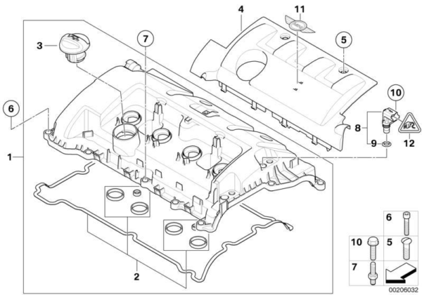 MINI Genuine Engine Cylinder Head Cover