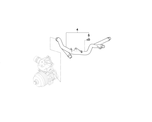 BMW Genuine Water Pump Return Pipe Hose Line